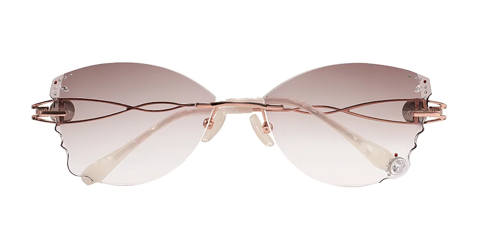 Mignon rose gold   Metal  Sunglasses