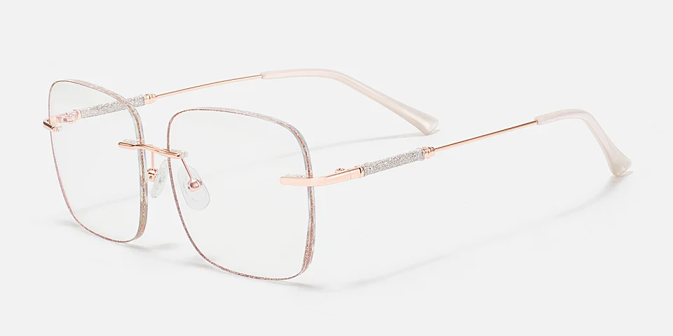 Sparkle rose gold   Metal  Eyeglasses
