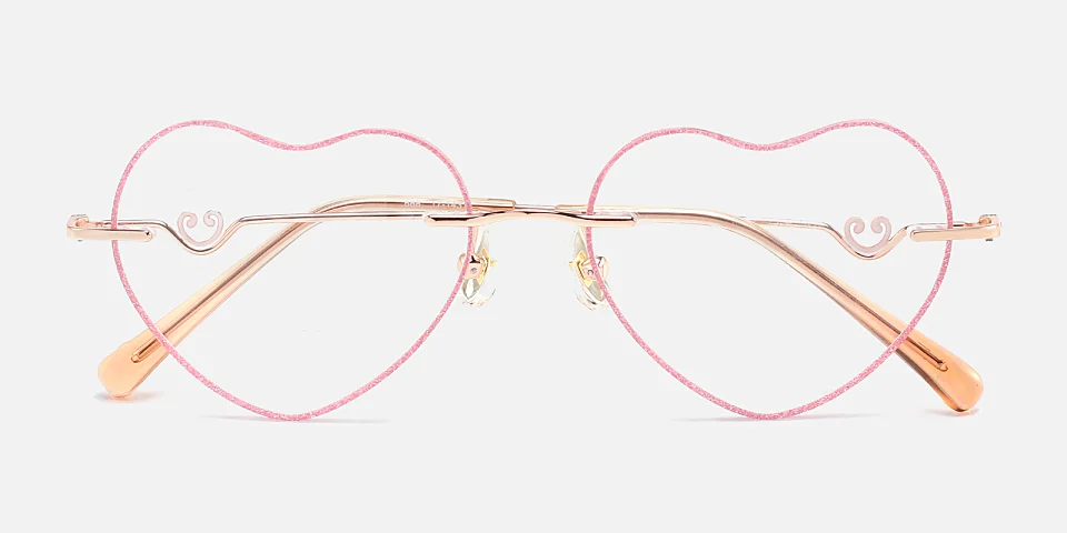 Flint pink   Metal  Eyeglasses