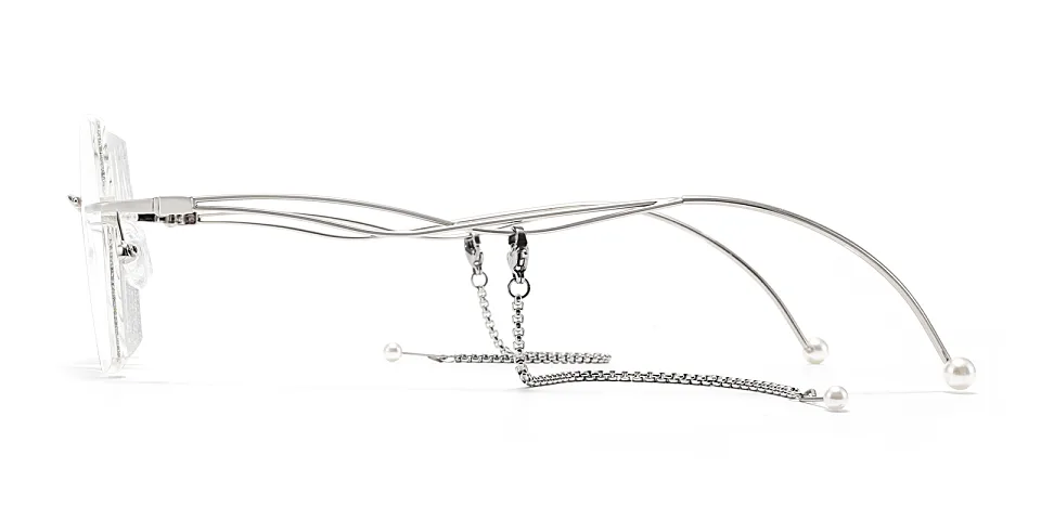 Bling silver   Metal  Eyeglasses