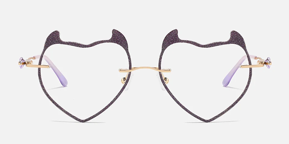 Deer purple   Metal  Eyeglasses