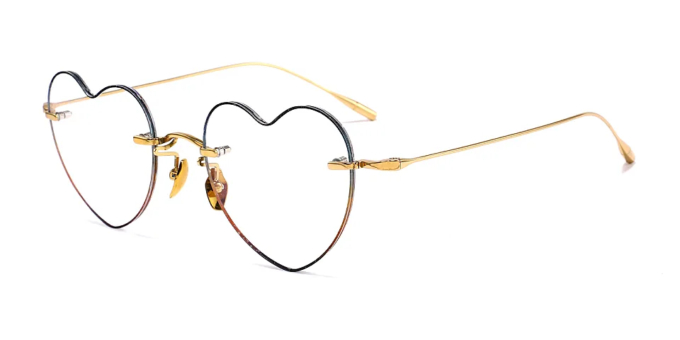 Heart Bloom gold   Titanium  Eyeglasses