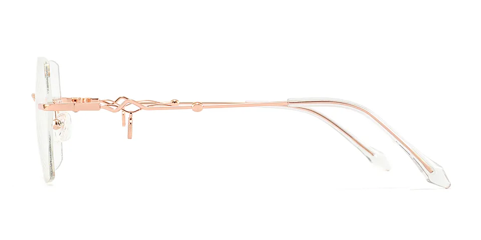 Lilium silver rose gold   Metal  Eyeglasses