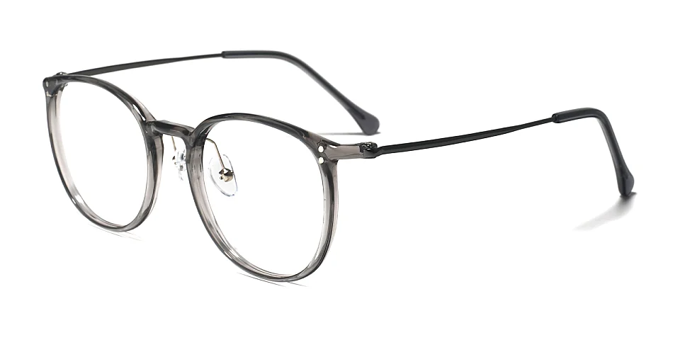 Slate grey   Plastic  Eyeglasses