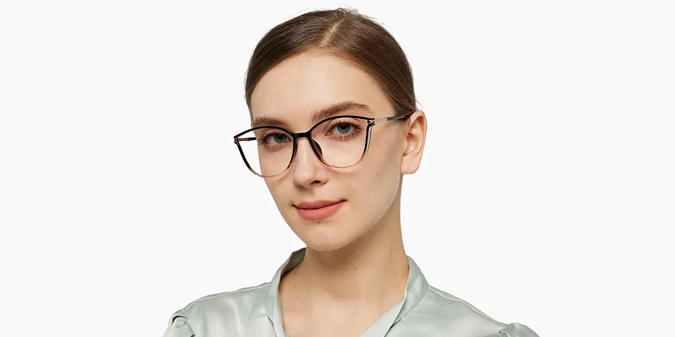 Darleen black pink   Plastic  Eyeglasses