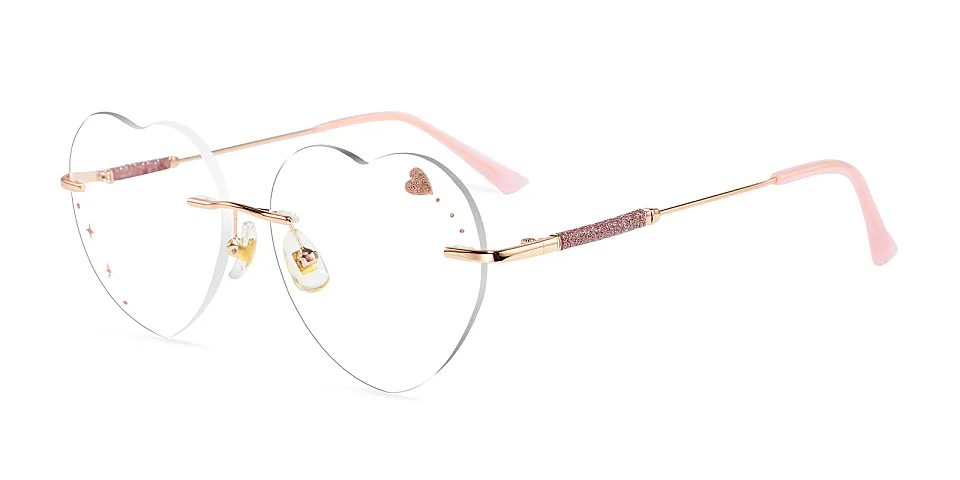 Star Heart pink   Metal  Eyeglasses