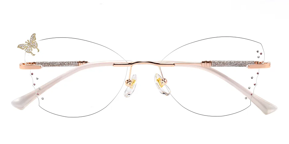 Skye rose gold   Metal  Eyeglasses