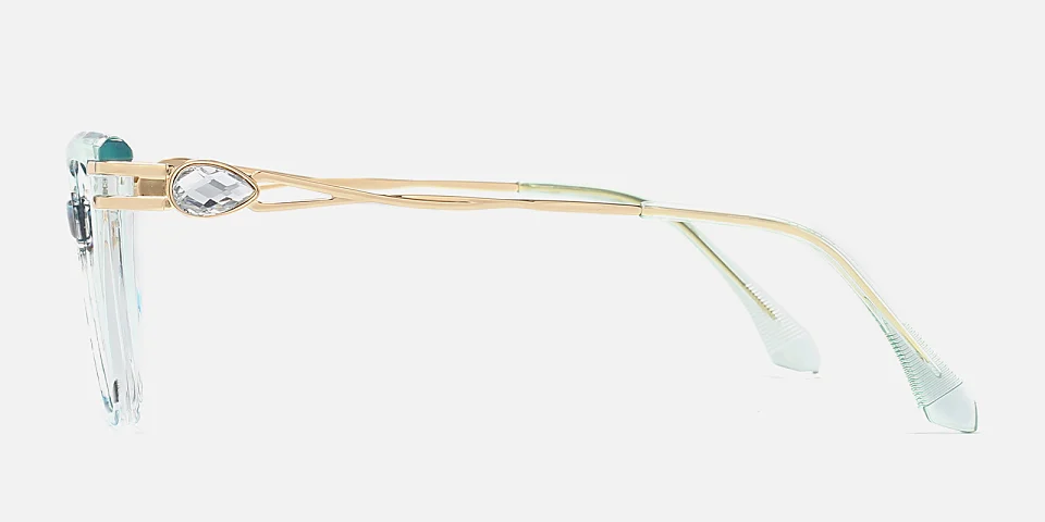 Anella green blue floral   Plastic  Eyeglasses