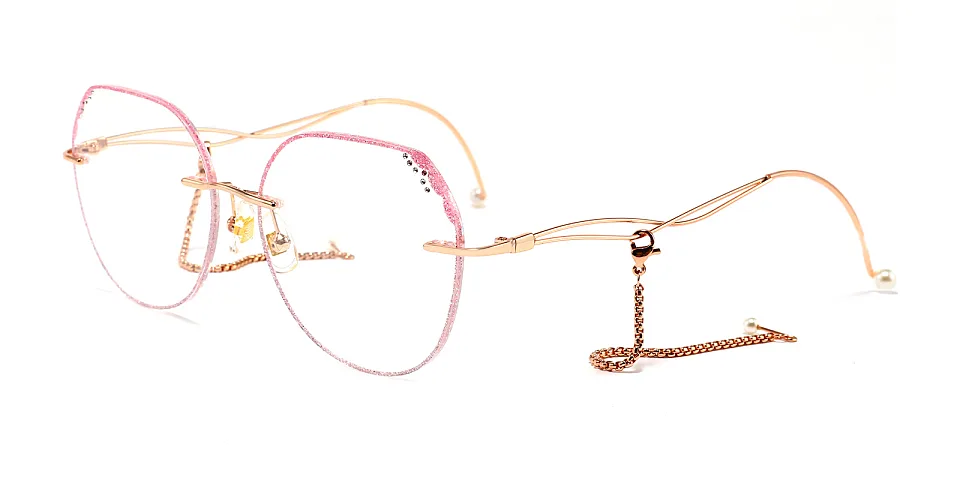 Lavender gradient pink   Metal  Eyeglasses