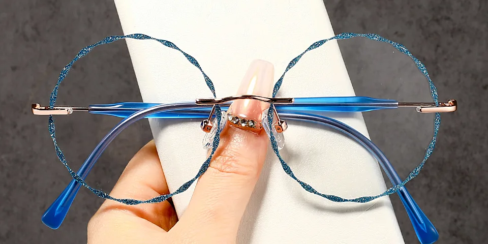 Claudia blue   Metal  Eyeglasses