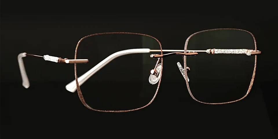 Sparkle rose gold   Metal  Eyeglasses