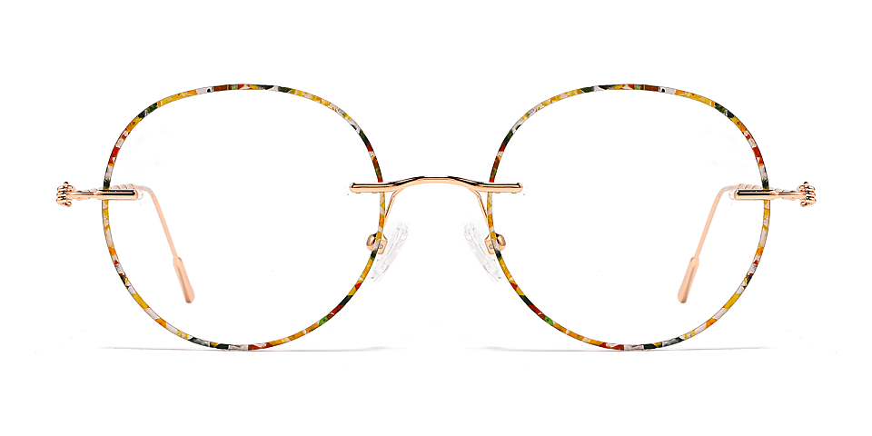 Gillian yellow floral   Metal  Eyeglasses