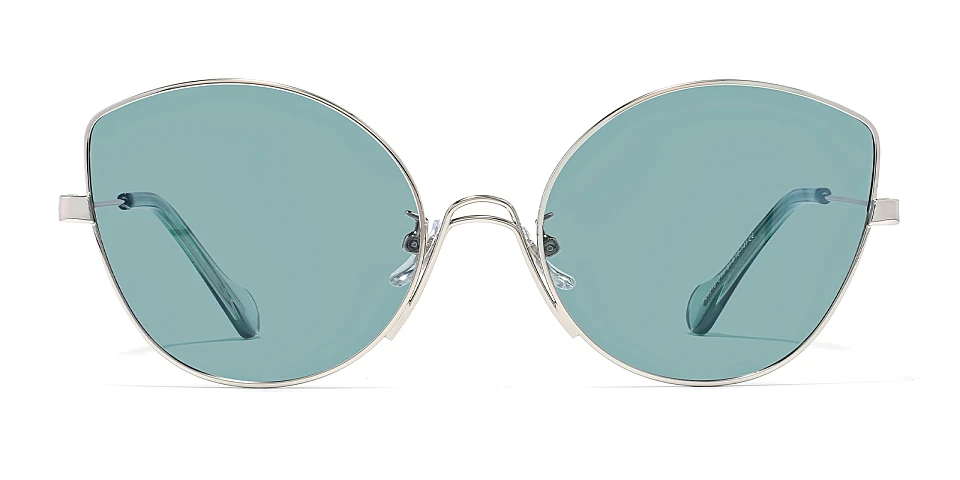 Joey silver green   Metal  Sunglasses