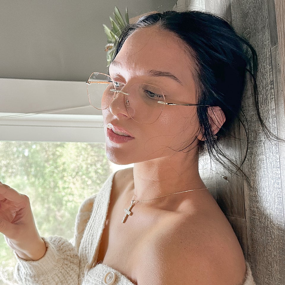 Fairy Gold Polygon Eyeglasses | CliCliMe.com