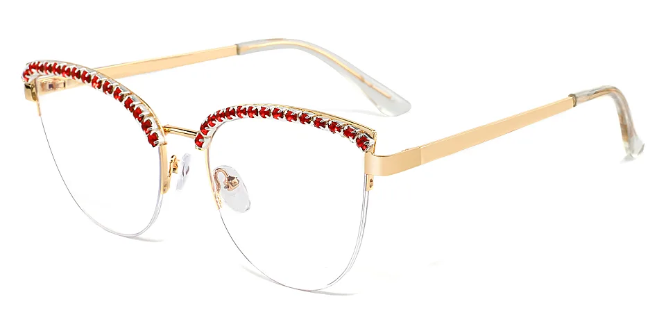Morning red diamond   Metal  Eyeglasses