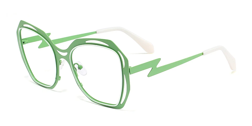 Emilee green white   Metal  Eyeglasses