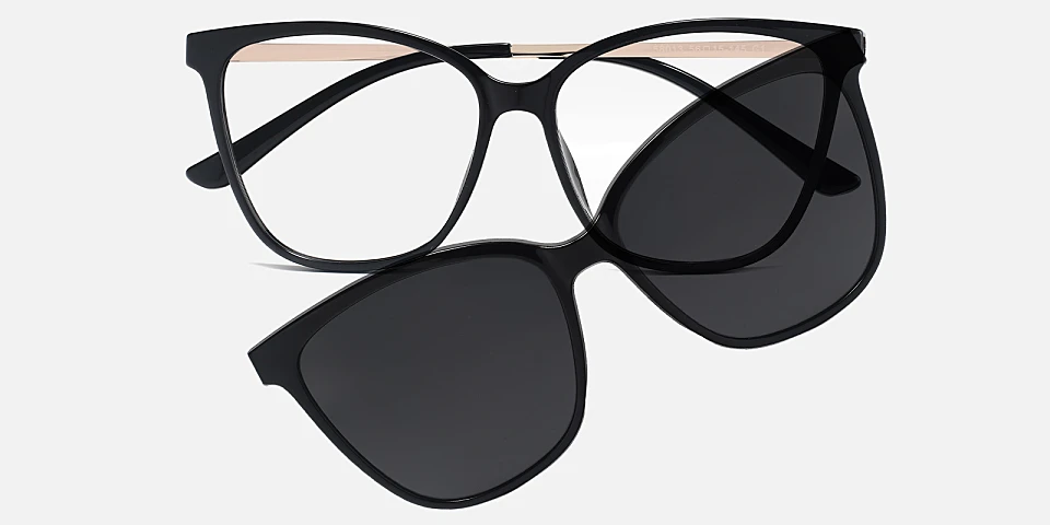 Caspian black   Plastic  Eyeglasses