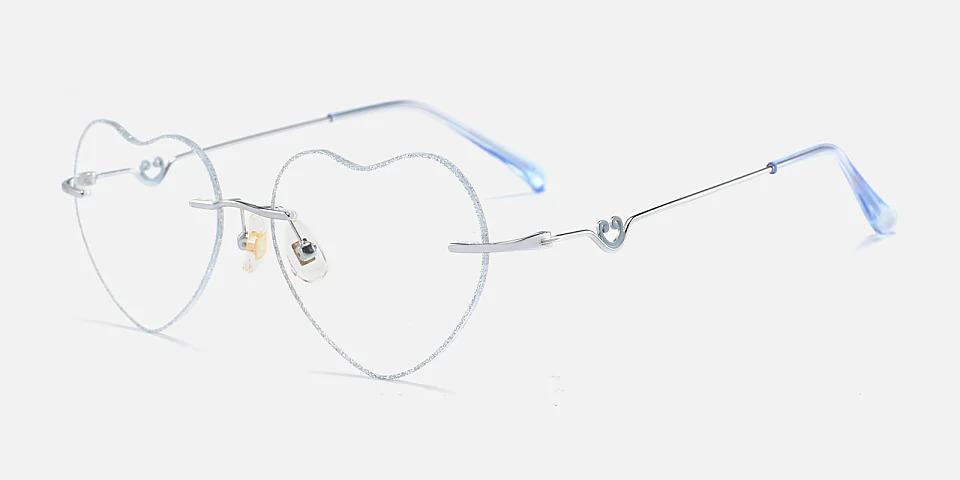 Flint silver   Metal  Eyeglasses