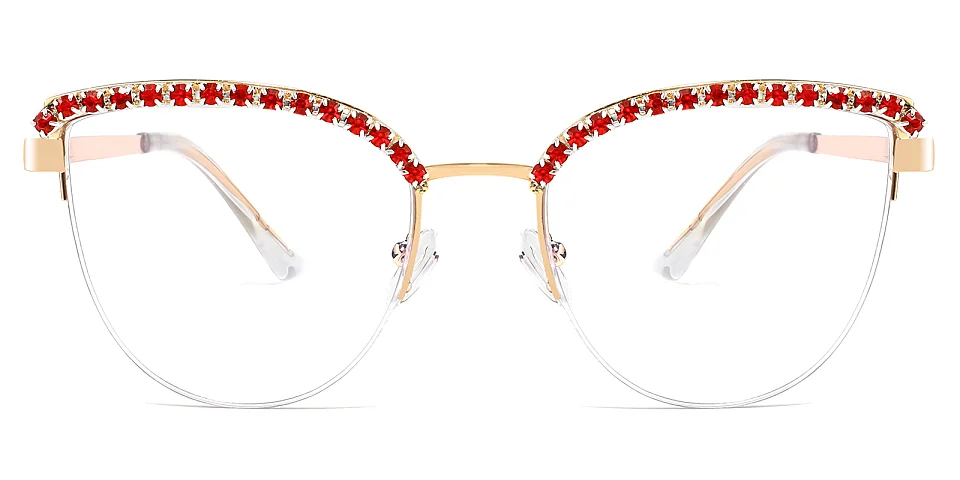 Morning red diamond   Metal  Eyeglasses