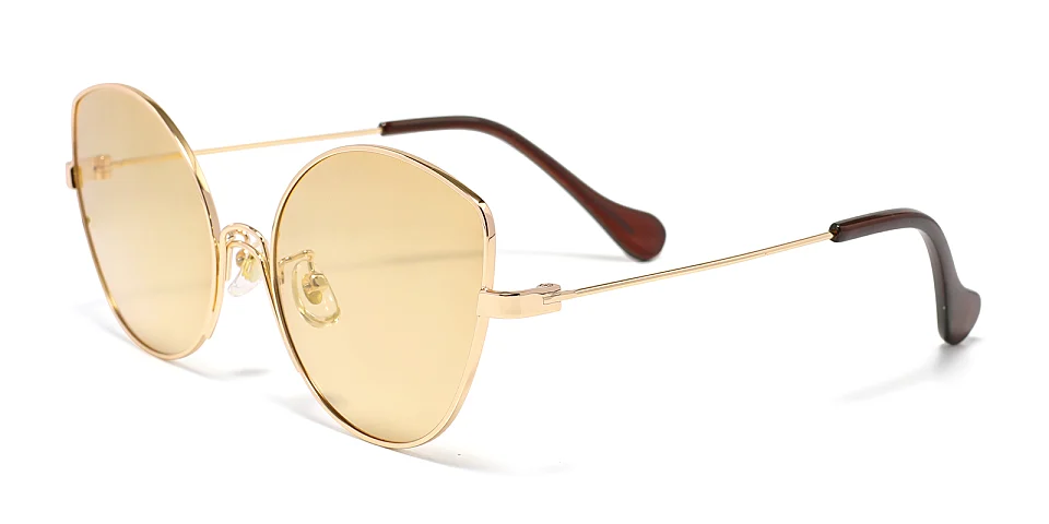 Joey gold brown   Metal  Sunglasses