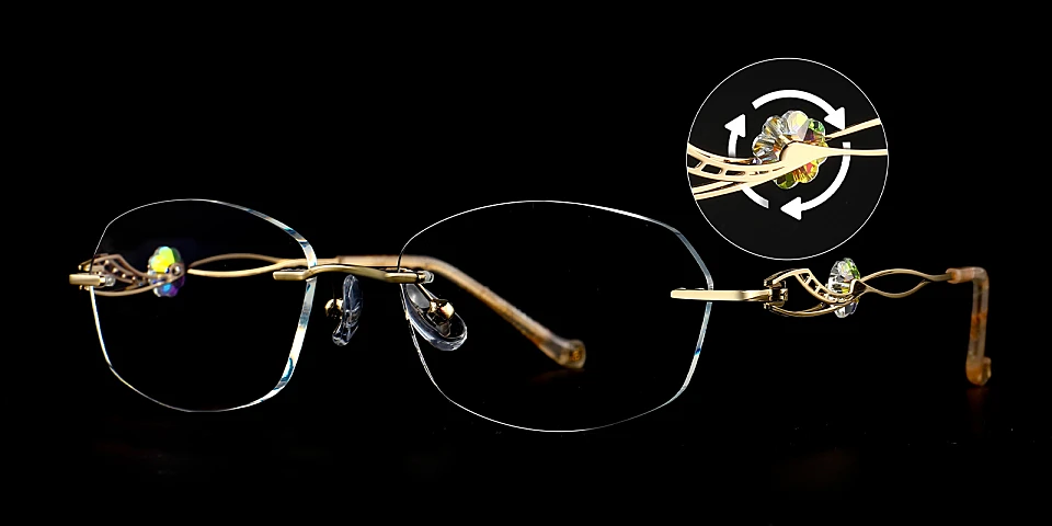 Lindsay gold   Metal  Eyeglasses