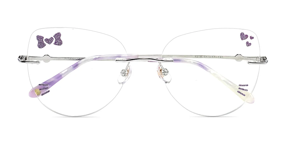 Kitty silver purple   Titanium  Eyeglasses