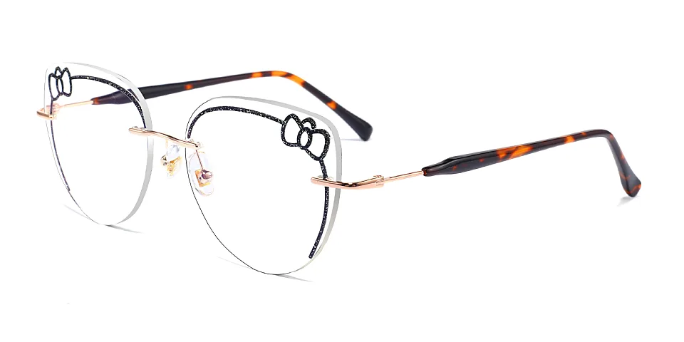 Kitty black warm tortoise   Metal  Eyeglasses