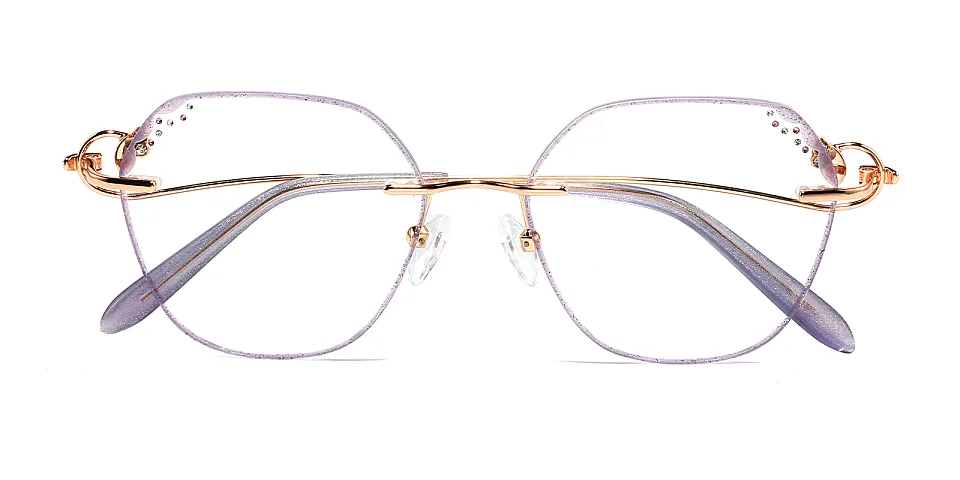 Grey Purple lavender   Metal  Eyeglasses