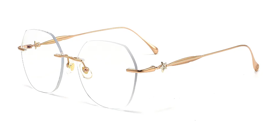 Dorri rose gold   Titanium  Eyeglasses