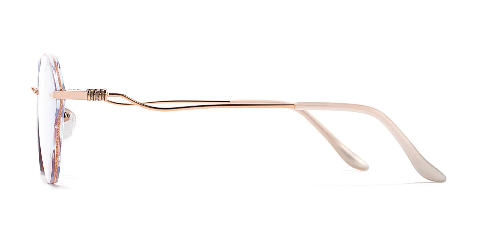 Coral rose gold   Metal  Eyeglasses