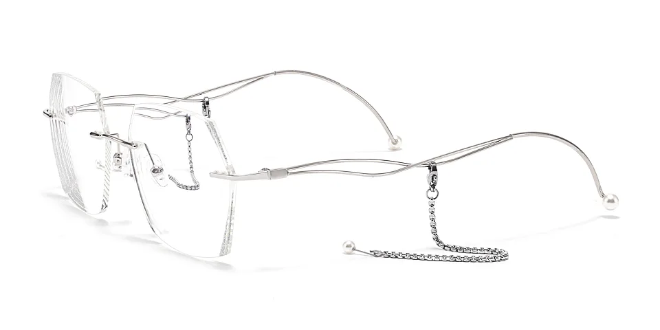 Bling silver   Metal  Eyeglasses