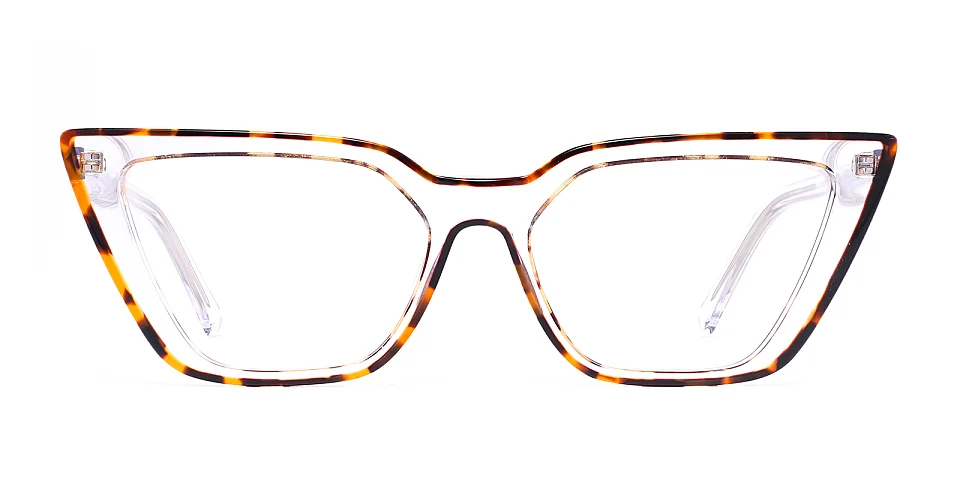 Kellan warm tortoise clear   Plastic  Eyeglasses