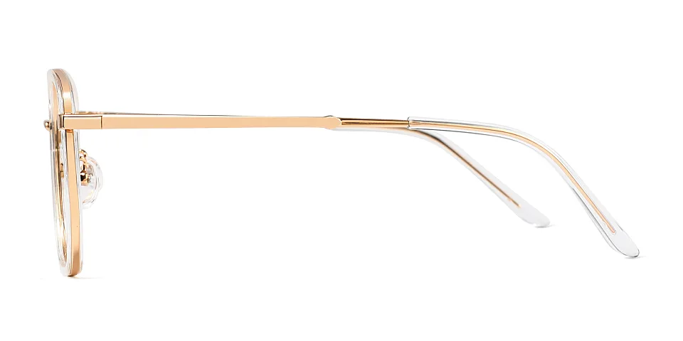 Clady clear rose gold   Plastic  Eyeglasses