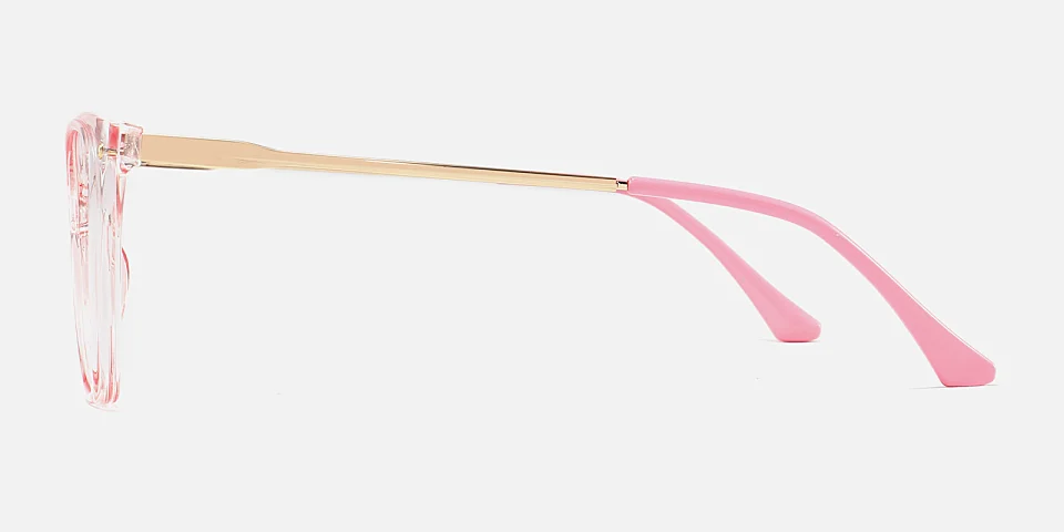 Evetta clear pink   Plastic  Eyeglasses