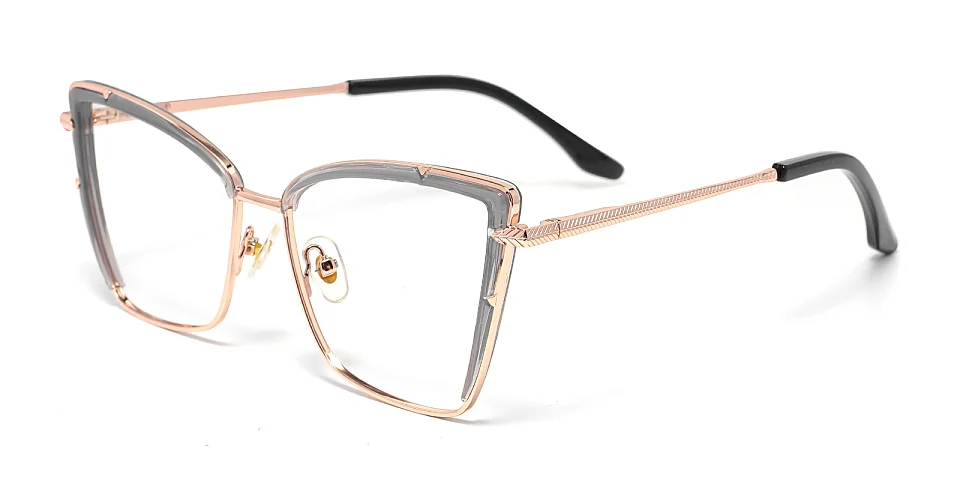 Darsey grey rose gold   Metal  Eyeglasses