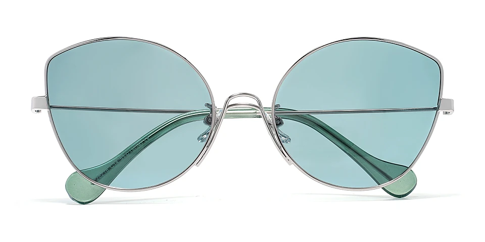 Joey silver green   Metal  Sunglasses