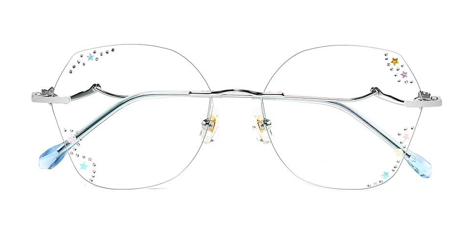 Twinkling star silver   Metal  Eyeglasses
