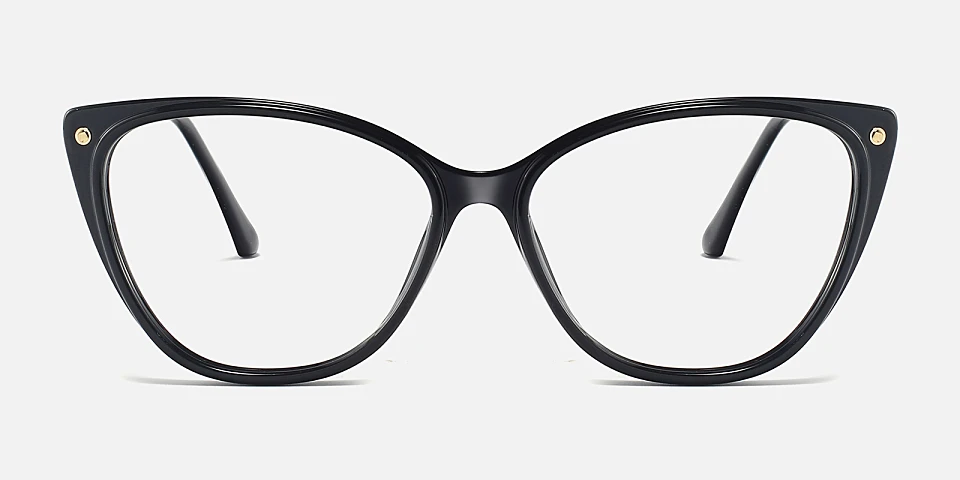 Evetta black   Plastic  Eyeglasses