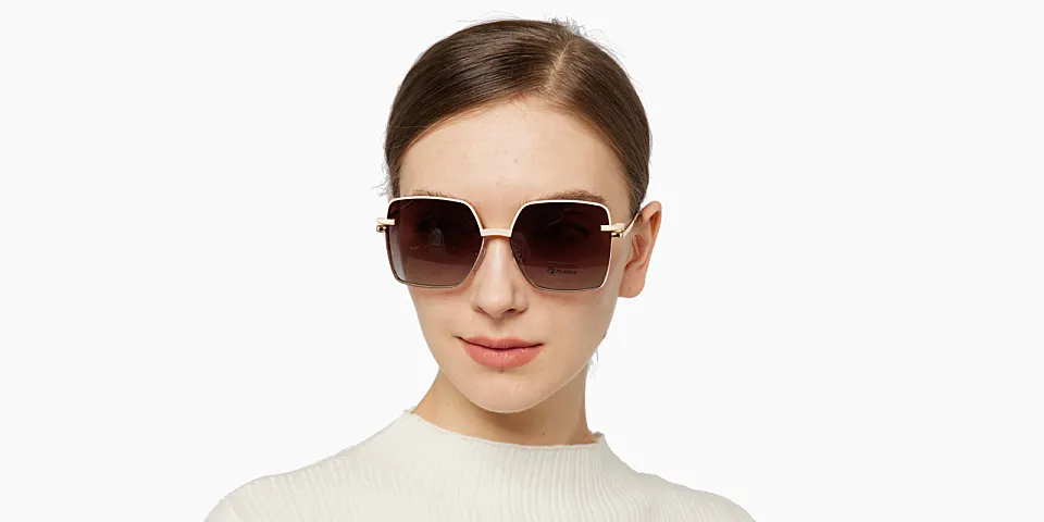 Alona champagne   Metal  Eyeglasses