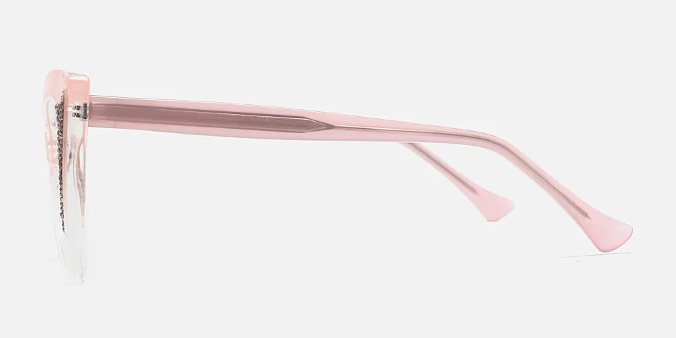 Zinnia pink clear   Plastic  Eyeglasses