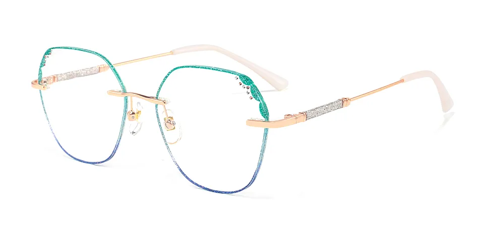 Laec green blue   Metal  Eyeglasses