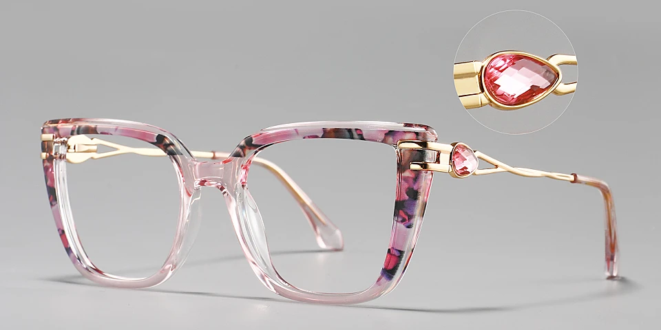 Anella pink floral   Plastic  Eyeglasses