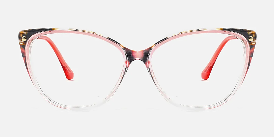 Evetta pink floral clear   Plastic  Eyeglasses