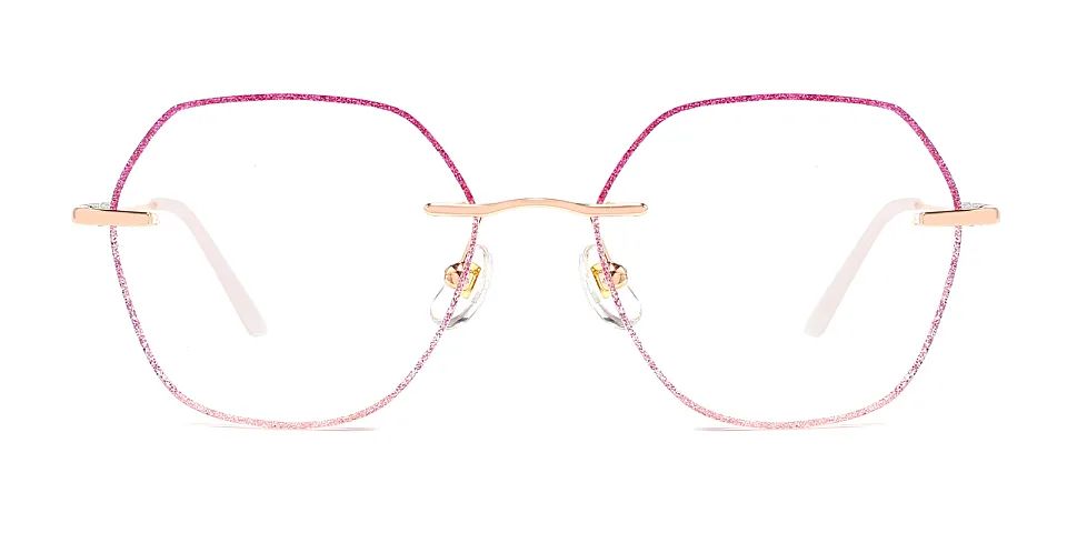 Gem purple pink   Metal  Eyeglasses