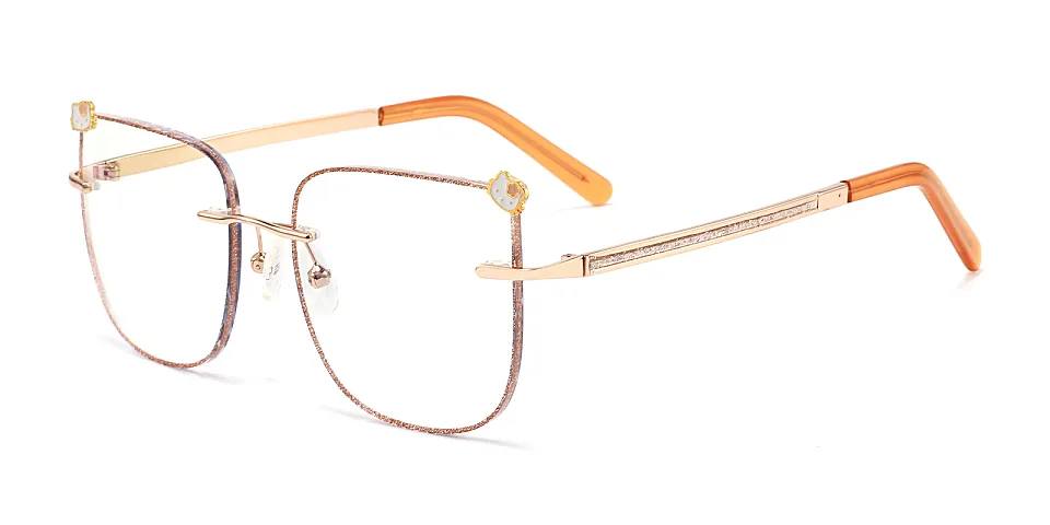 Duffy rose gold   Metal  Eyeglasses
