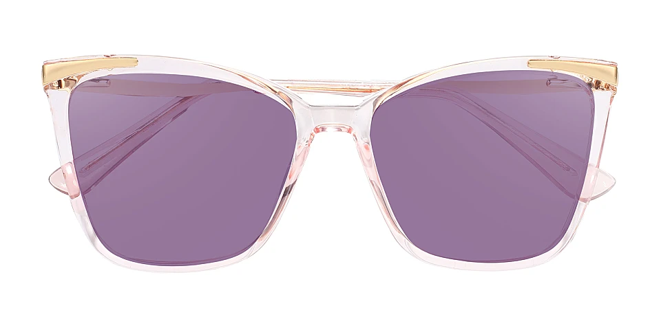 Sine clear pink   Plastic  Sunglasses