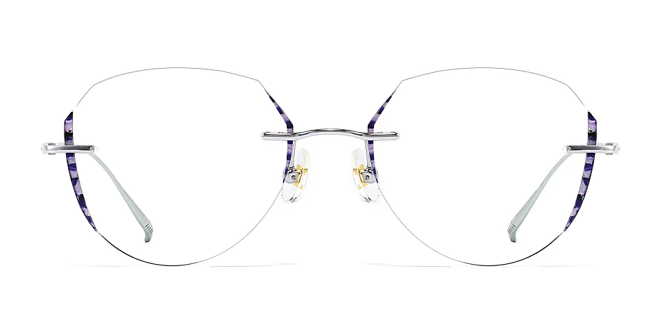 Freda purple tortoise   Metal  Eyeglasses