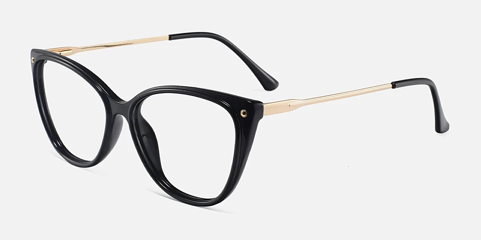 Evetta black   Plastic  Eyeglasses