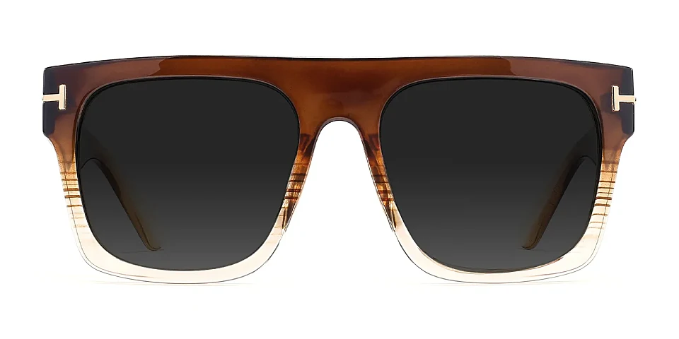 Fang brown champagne   Plastic  Sunglasses