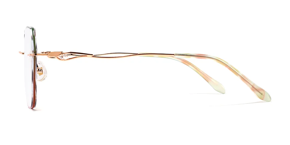 Kila green pink   Metal  Eyeglasses